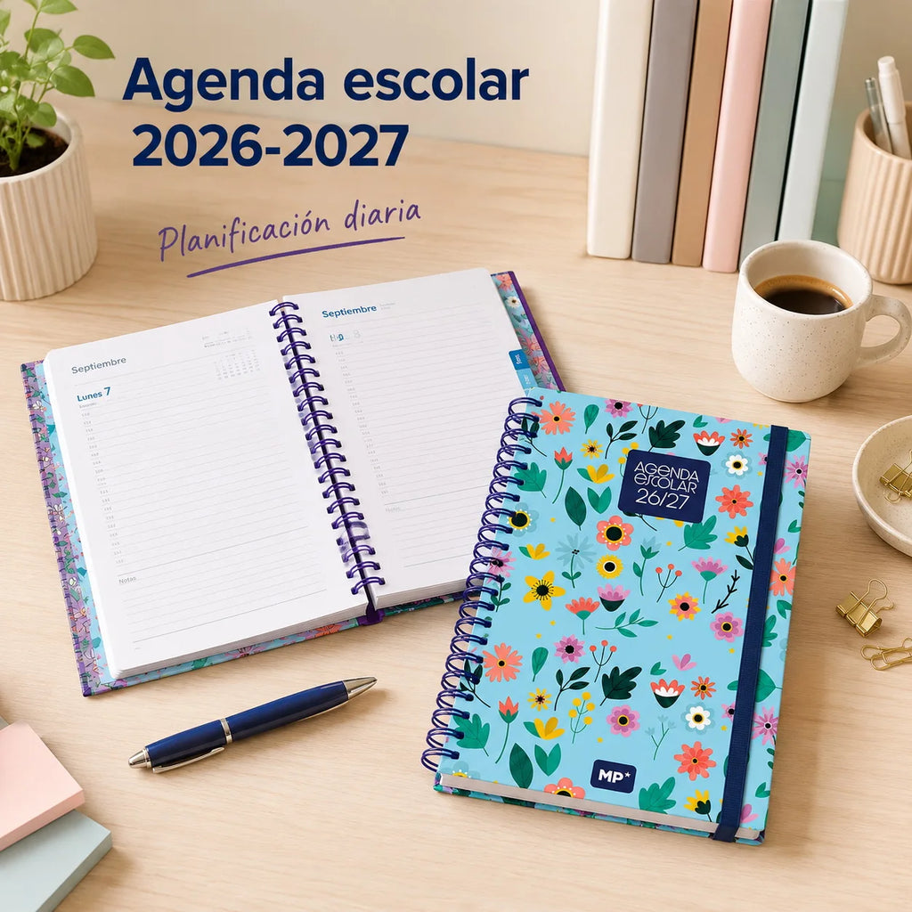 Pack de 2 Agendas Escolares 2026-2027 – Organización y Estilo para Todo el Curso