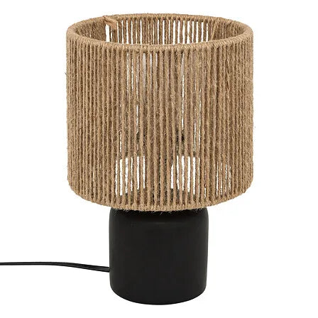 Lámpara de Mesa Koby Negra – Diseño Minimalista 24cm para Escritorio