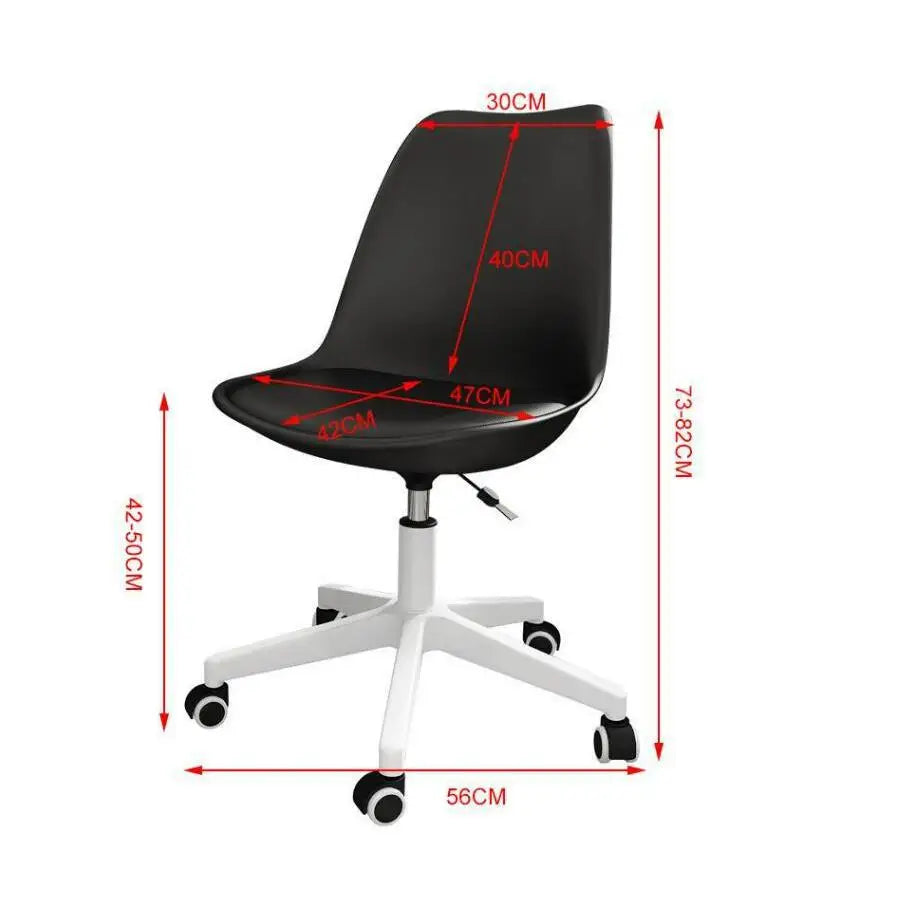 Silla Ergonómica de Oficina Giratoria – Soporte Lumbar, Altura Ajustable, Base Nylon