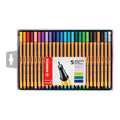 Estuche Metálico STABILO 25 Rotuladores Punta Fina 0.4mm – Colores Surtidos