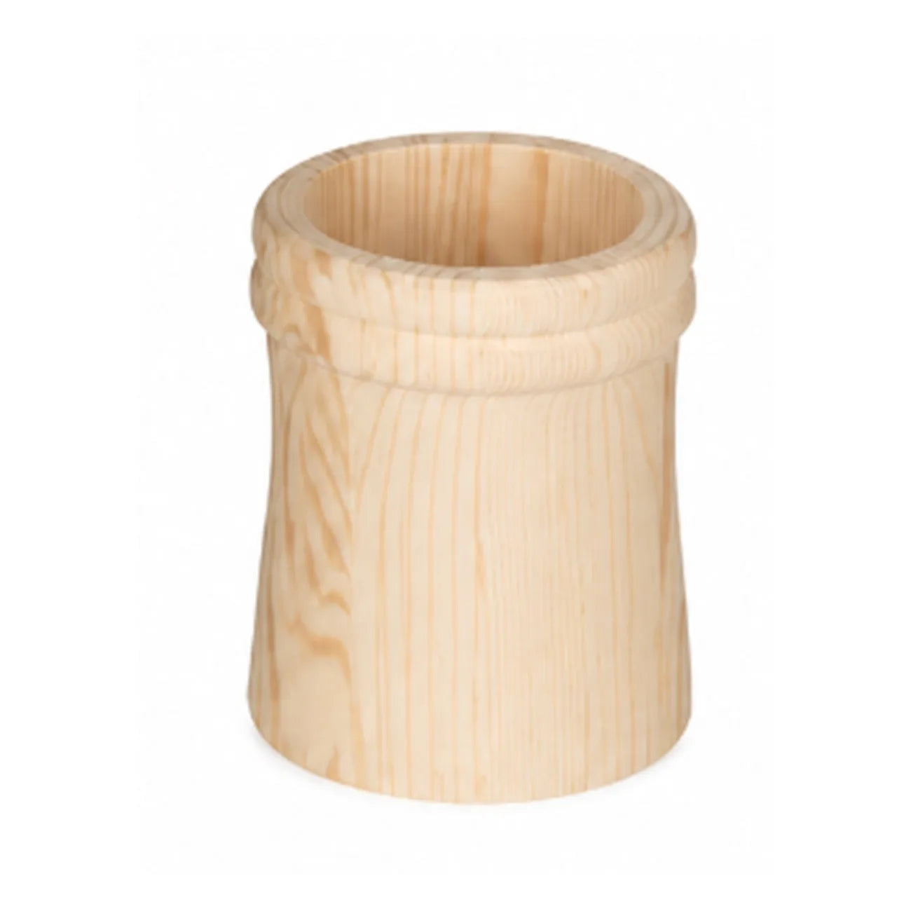 Portalápices de Madera de Pino – Organizador Minimalista Geométrico para Escritorio
