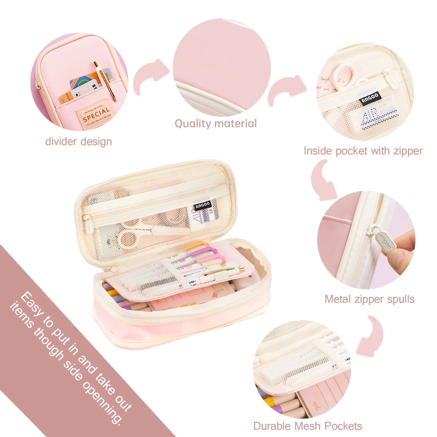 Estuche Kawaii de Gran Capacidad – Organiza tu Material con el Estilo Más Adorable