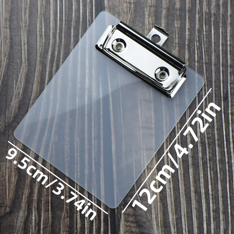 Mini Portapapeles Transparente – Organizador de Escritorio