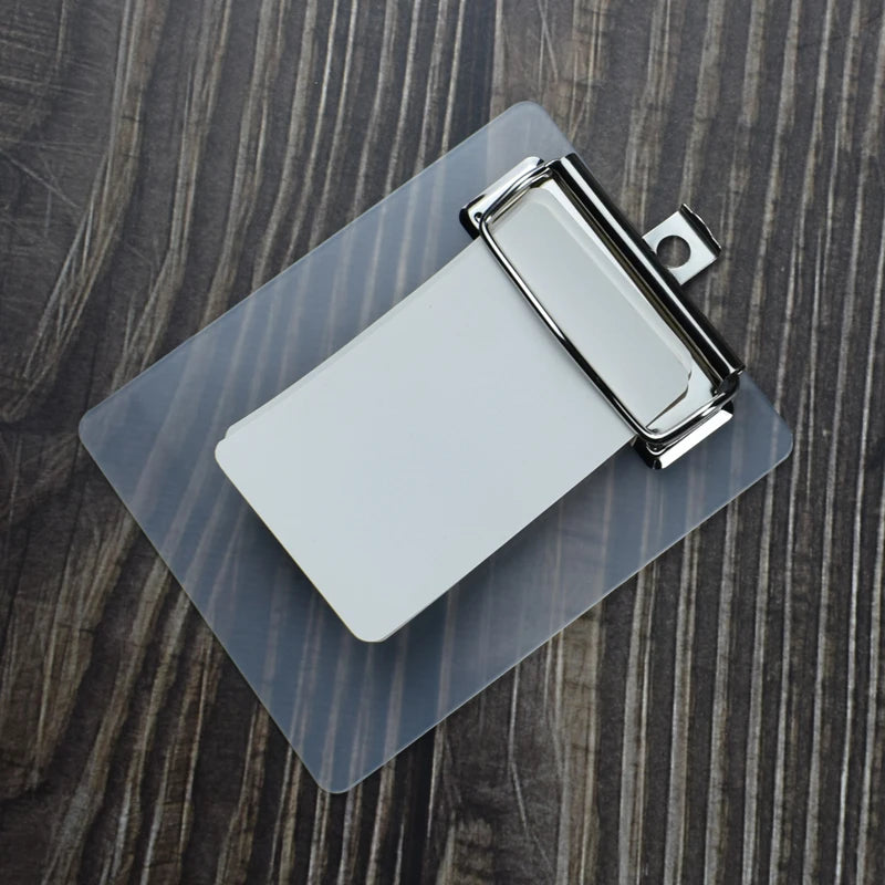 Mini Portapapeles Transparente – Organizador de Escritorio