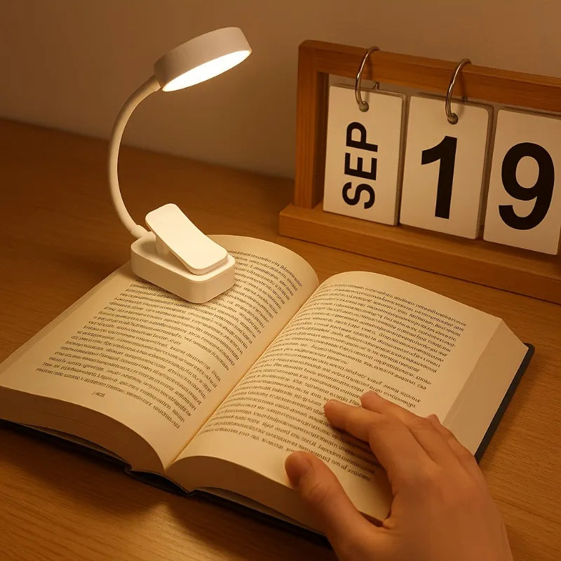 Lámpara de Lectura LED USB – 3 Modos de Luz, Portátil con Protección Ocular