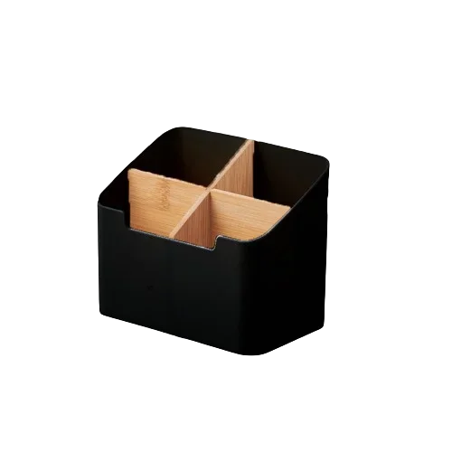 Organizador Multifuncional de Bambú – Caja con Compartimentos para Escritorio