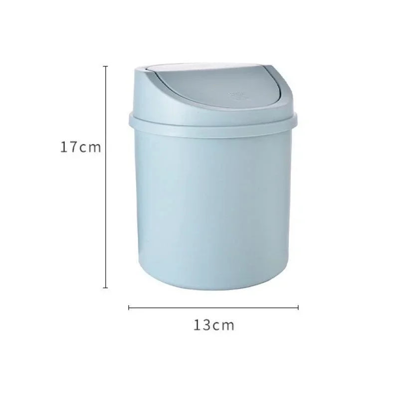 Mini Papelera de Escritorio con Tapa – Cubo de Basura Compacto para Oficina