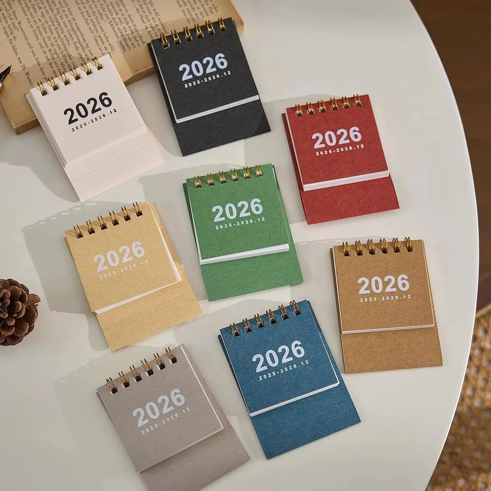 Mini Calendario de Escritorio 2026 – Espiral