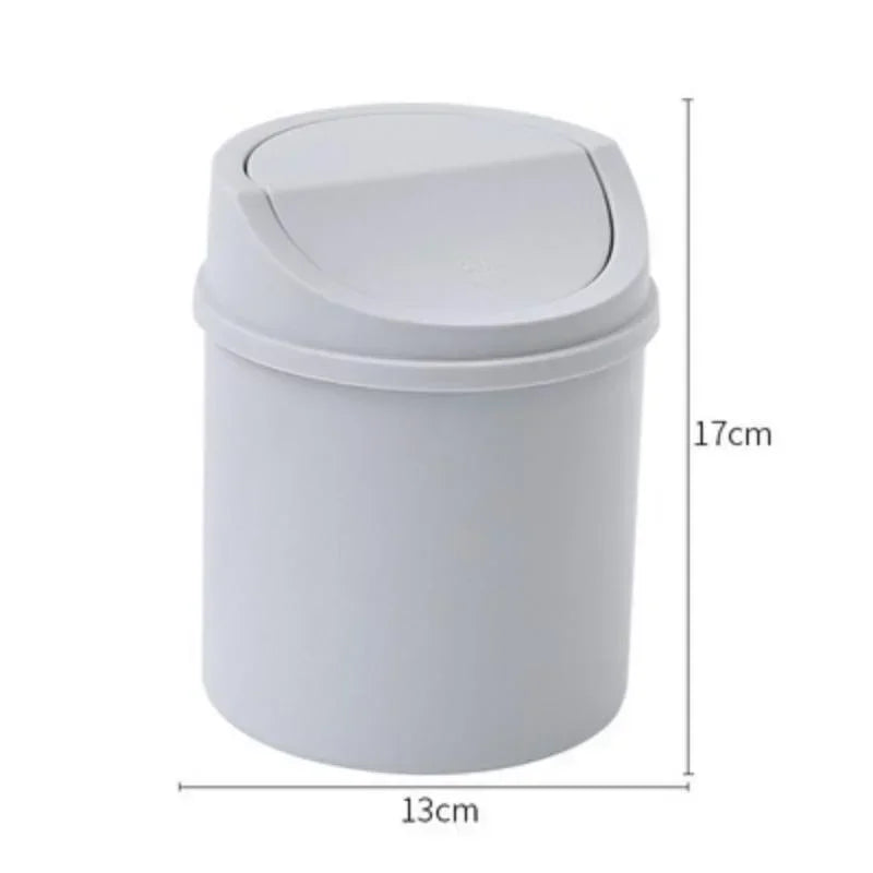 Mini Papelera de Escritorio con Tapa – Cubo de Basura Compacto para Oficina