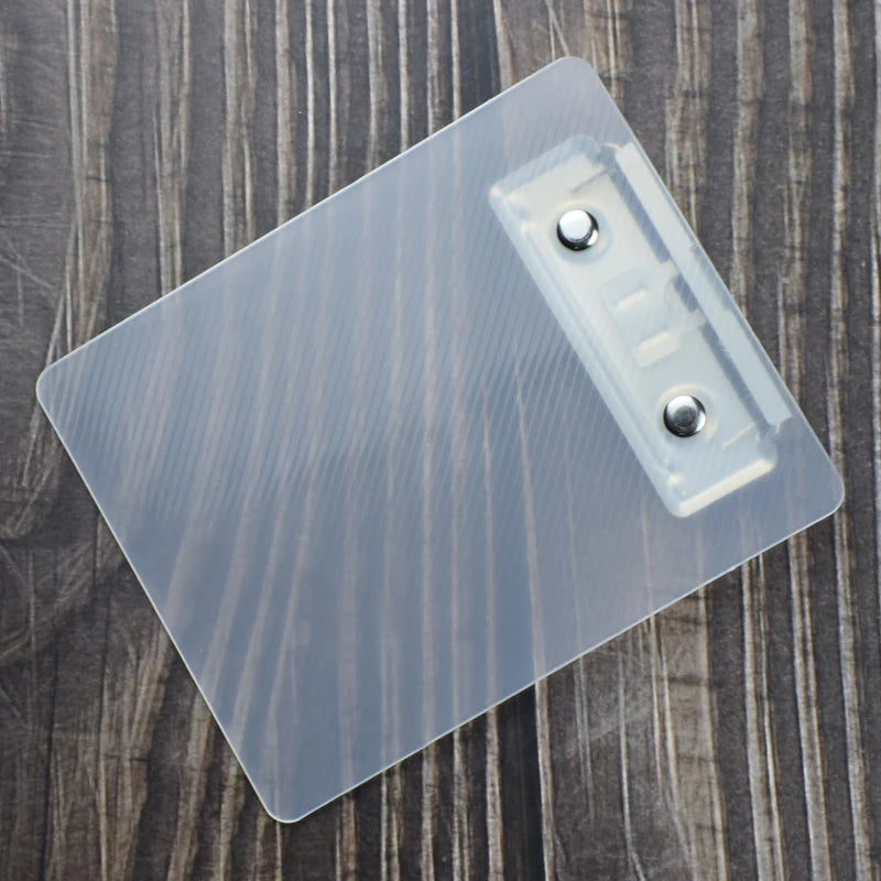 Mini Portapapeles Transparente – Organizador de Escritorio