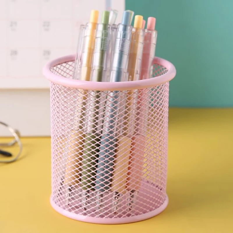 Portalápices de Malla Multifuncional – Organizador de Escritorio Multicolor