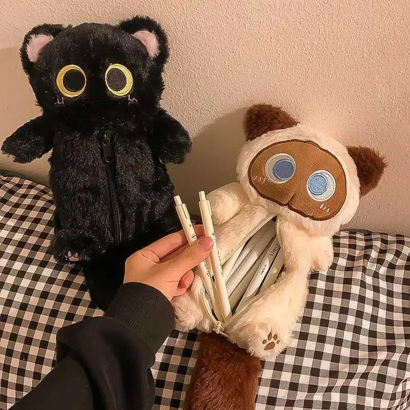 Estuche de Gato de Peluche